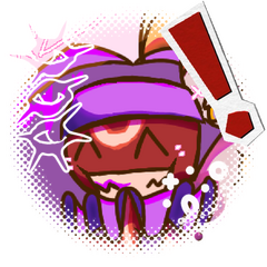 Our silly child, I love him sm A masked image of @calamity_shard's OC Steak that has been turned into a profile picture, credits: @calamity_shard on discord (yeah... I made it duh)